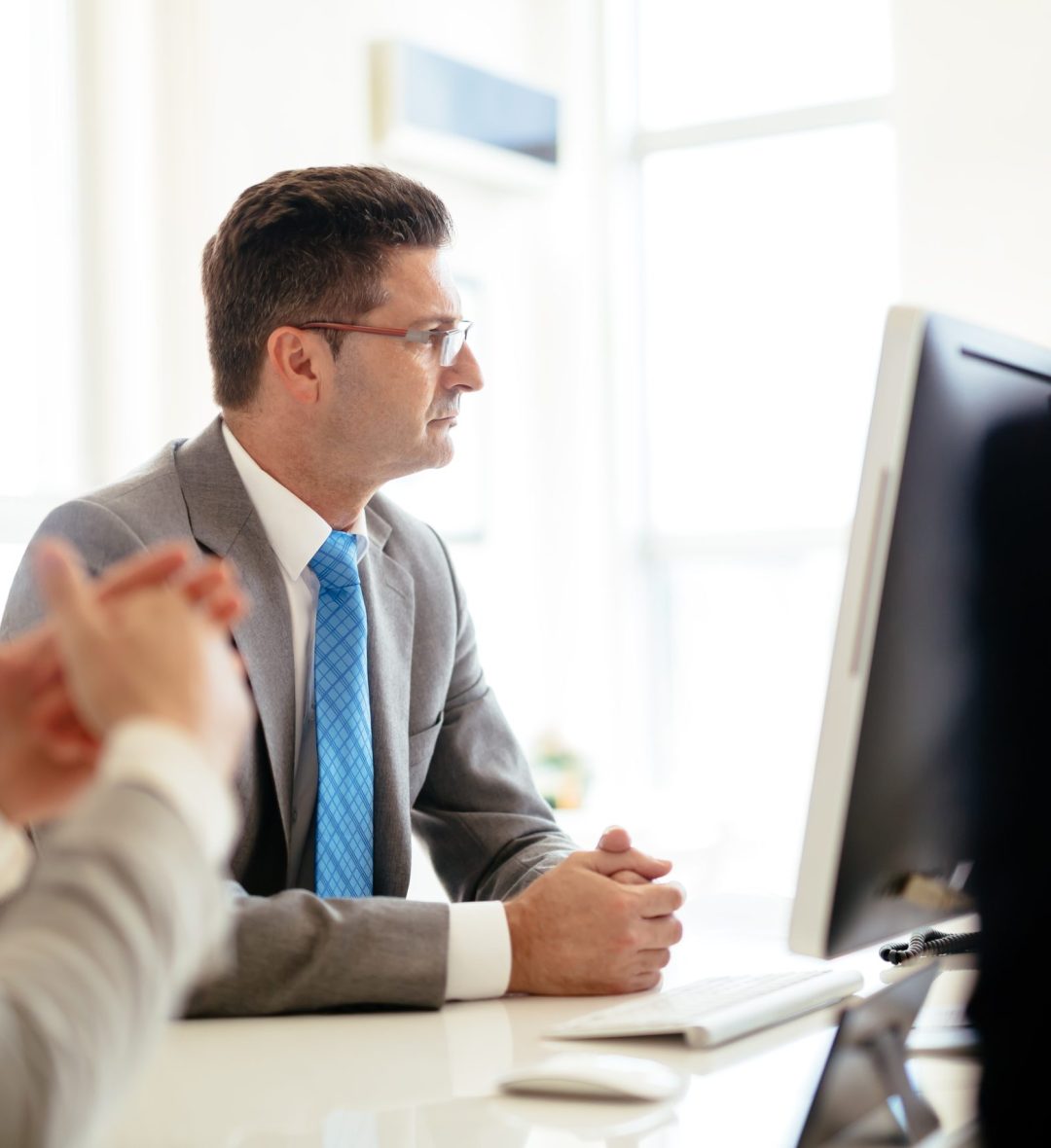 People working and brainstorming in office People working and brainstorming in business office